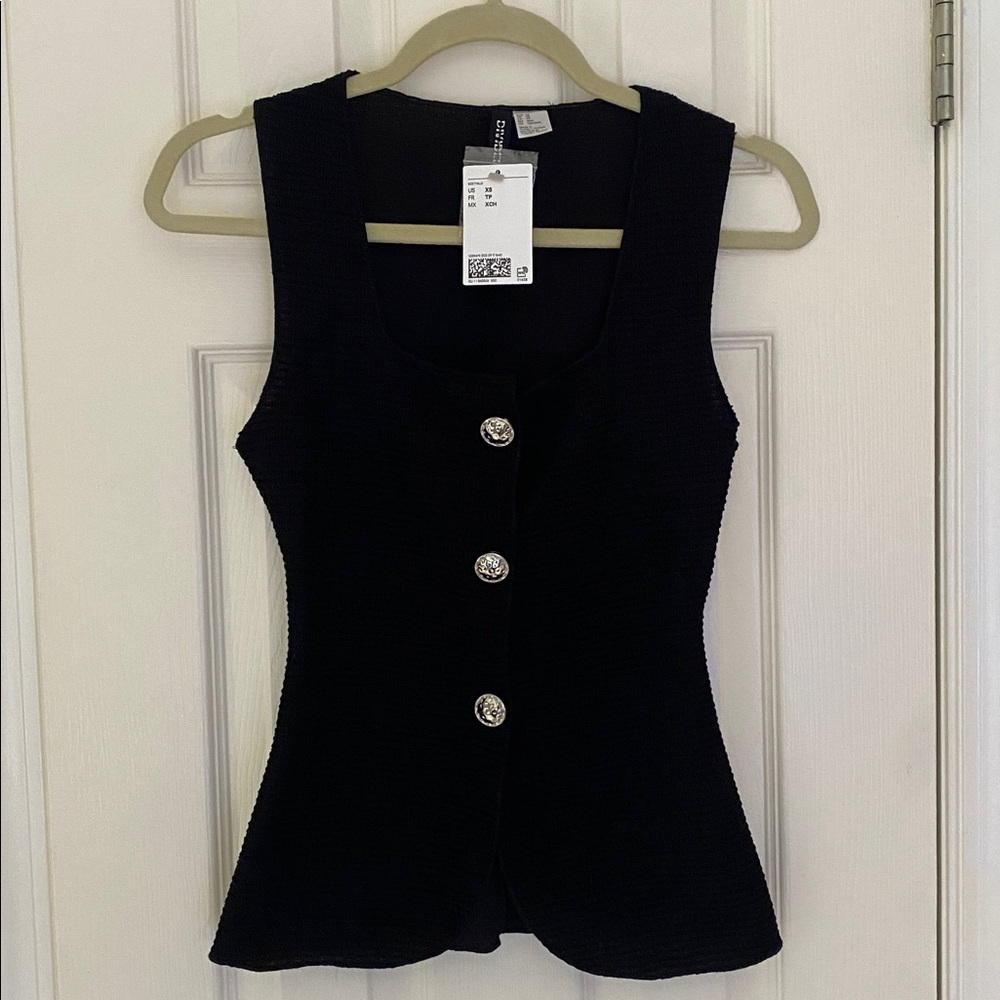 H&M textured Sleeveless Vest
